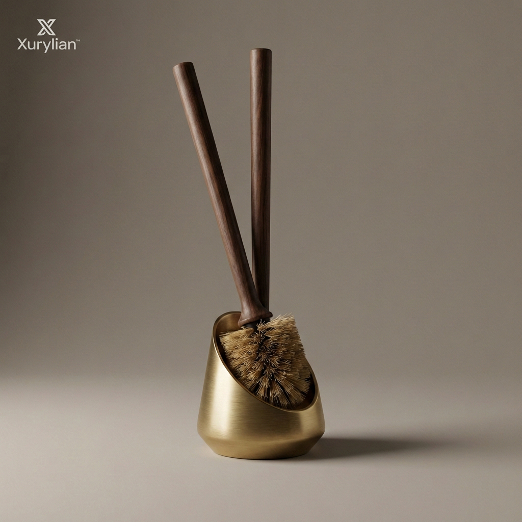 Xurylian™ Aurora Brass Toilet Brush Set